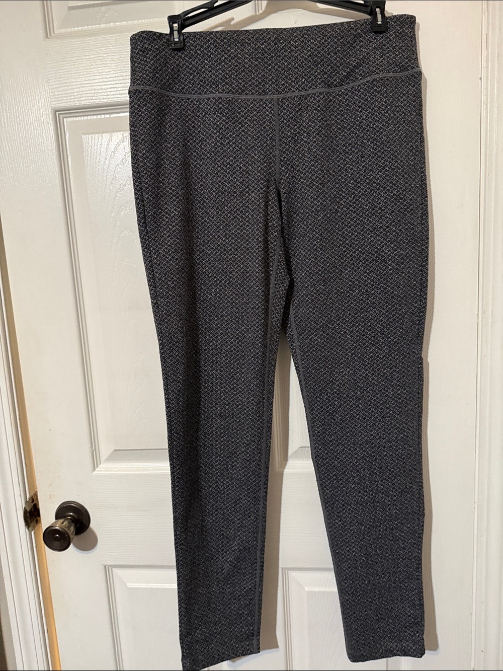 Jockey Women's Charcoal Textured High-Waist Leggings